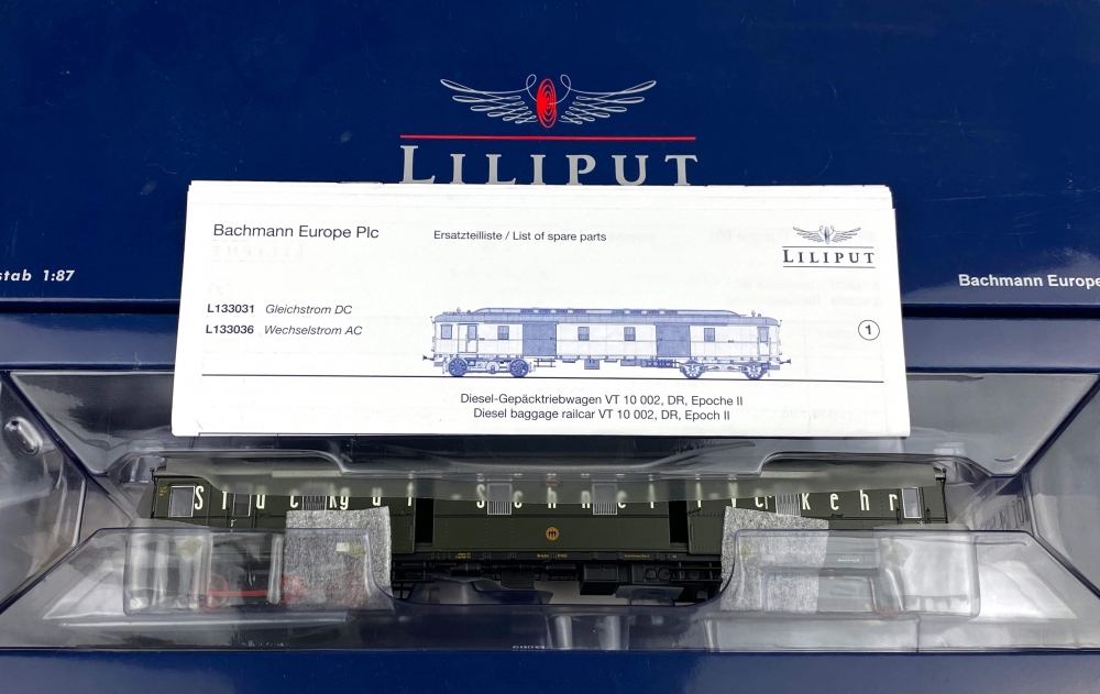 Bild 1 von H0 DC LILIPUT L133031 - Diesel-Gepäcktriebwagen VT 10 002 - DR - Ep. II - DSS