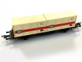 Bild 1 von H0 DC FLEISCHMANN 5232 - Container-Tragwagen Lbs 598 der DB - Ep. IV