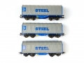 H0 DC ROCO 66145 - 3er Set Schiebeplanenwagen 