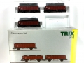 H0 DC TRIX 24434 - 3-tlg. Set offene Güterwagen der DR mit echter Braunkohle beladen - Ep. III