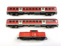 H0 DC ROCO Zug Set 51258 - Diesellok BR 212 + 2 Nahverkehrswagen - DB AG - Digital