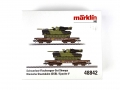 H0 AC MÄRKLIN 48842 - Schwerlast-Flachwagen-Set - DSB - Ep. V - Kampfpanzer Leopard 1A5