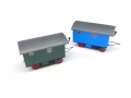 Bild 3 von H0 EPOCHE 1:87 - 2er Set Bauwagen - blau u. grün - 