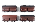 H0 DC  - 4 Stk. Selbstentladewagen - Erz IIId - DB - Bundle
