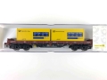 Bild 1 von H0 DC ELECTROTREN 006745 - Deutsche Post - Flachwagen mit 2 Containern