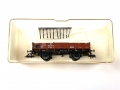 H0 DC TRIX 23921 International - Niederbordwagen mit Rungen - DRG - Ep. II